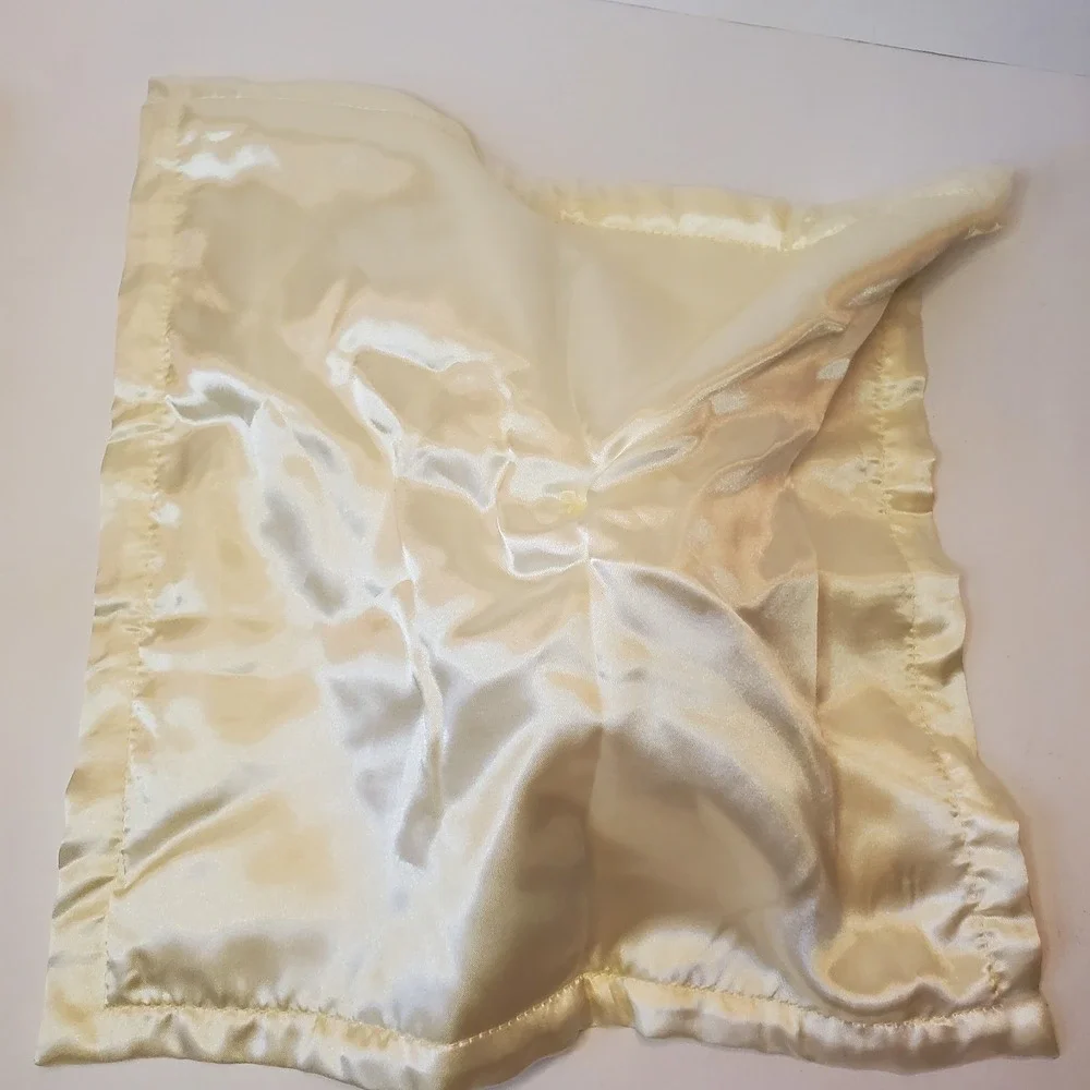 Mary Meyer Lamb Lovey Satin Plush Security Blanket‎ Lovey Yellow Nwt